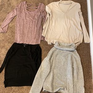 FOUR various brand sweaters/long sleeves